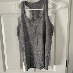 Lululemon swiftly tech racerback tank, heather gray, size 8